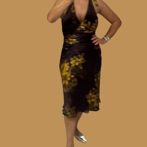Jones New York cocktail/ daily dress, floral
Print , satin